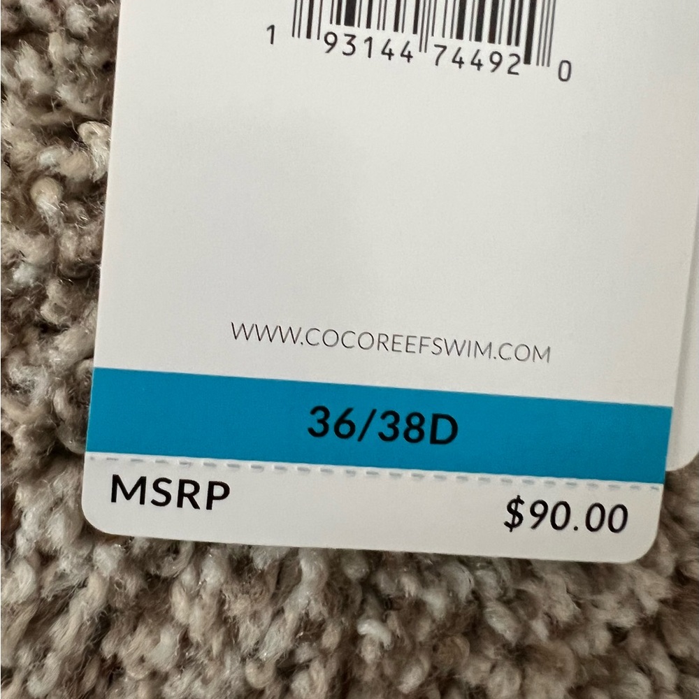 NWT Coco Reef Charisma Bra Sized Underwire Bandeau Bikini Top - Midnight Jungle - Picture 5 of 8